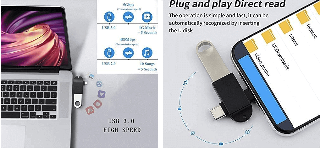 REDTECH 2-in-1 USB 3.0 Adapter